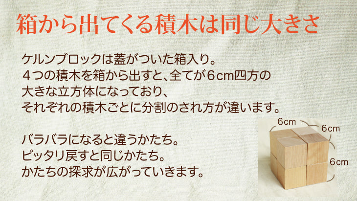 ケルンブロック AB1白木 (童具館)