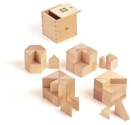 ケルンブロック白木応用セット (童具館)