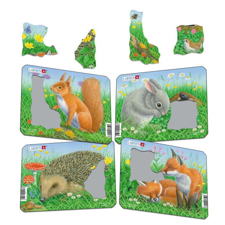 パズルミニ4枚セット 小動物 ラーセン(ノルウェー)