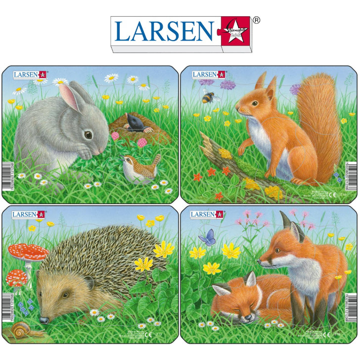 パズルミニ4枚セット 小動物 ラーセン(ノルウェー)