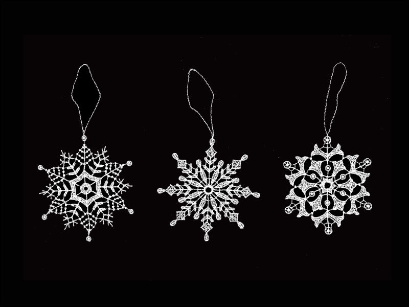 レースリース・3点セット 雪の結晶 ドイツ製 SA2846