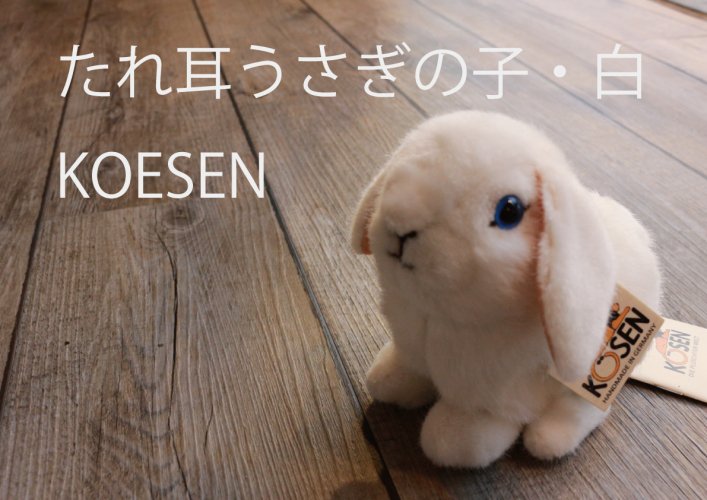 たれ耳うさぎの子・白 ケーセン社(ドイツ)