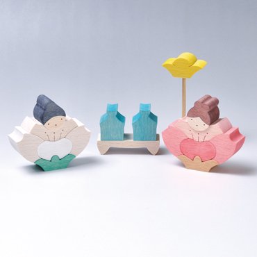 桜の花坐りびな ◆KH534 小黒三郎節句人形
