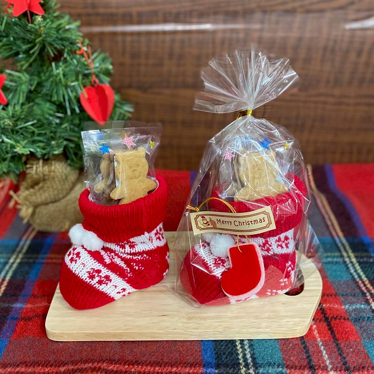 NEW！【2025クリスマス限定】【クリスマス限定】くまさんブーツ　LoccoLocoおやつ工房  卵なし 乳製品なし 卵不使用 乳製品不使用 クッキー ギフト 日本製