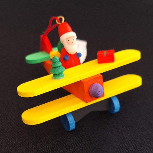 ひこうきサンタ　オーナメント　ザイフェン（ドイツ）