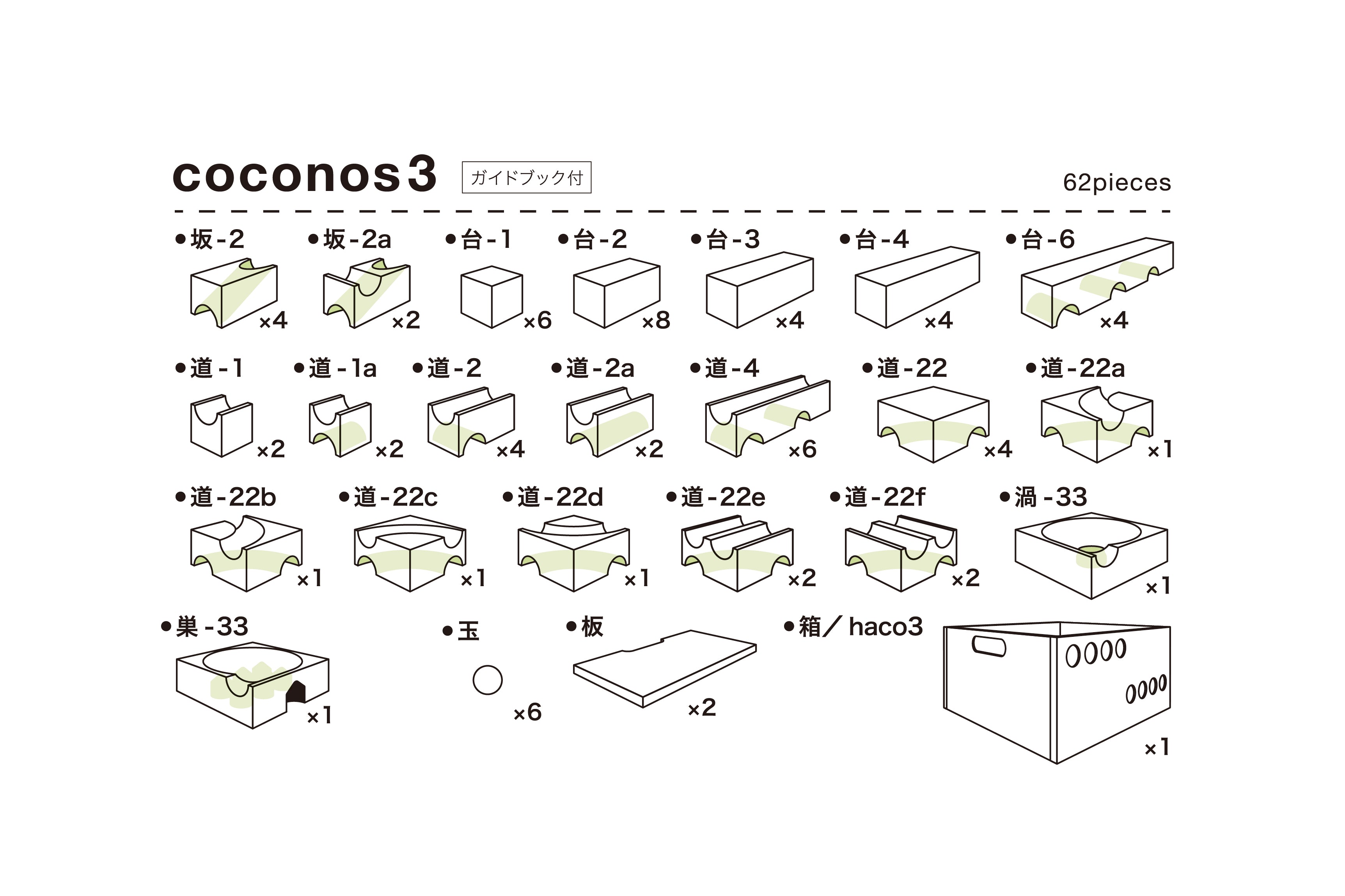 coconos3 ココノス3 日本製 玉転がし – 木のおもちゃ専門店ゆうぼ