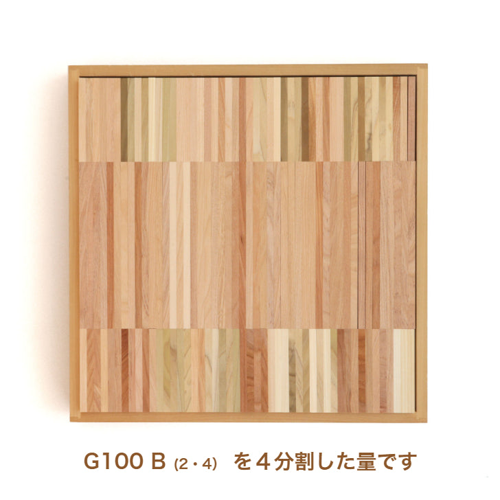 【ゆうぼで組んだ】 WAKU-BLOCK45 G100 B 1/4セット（積木のみ） 童具館 積み木 長板 2倍 4倍 数量限定　202293-14