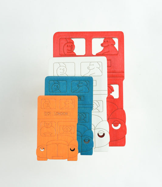 ステップパズル・ロンドンバス　GL6512　　ジョージ ラック パズル