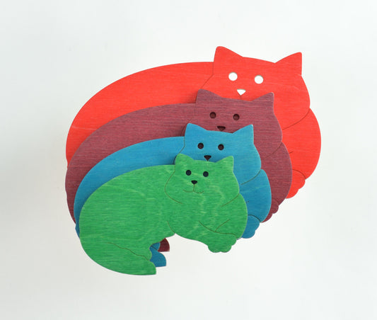 ステップパズル・ねこ　GL6514　　ジョージ ラック パズル