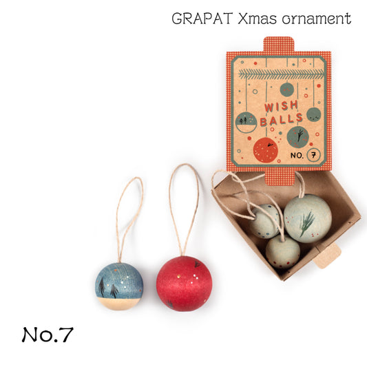 【No.7 Wish Balls】 2025グラパット クリスマスオーナメント  グラパット Grapat　gpt25-281