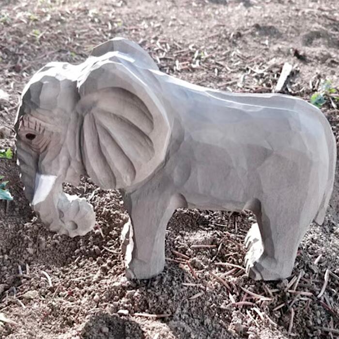 【wudimals ゾウ】ウディマル 40453  木製 動物 ウディマル オブジェ フィギュア  インテリア