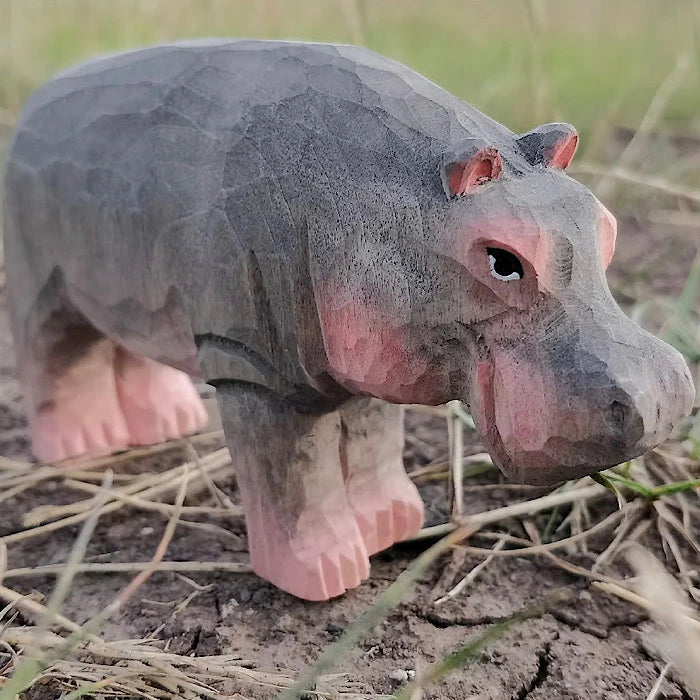 【wudimals カバ】ウディマル 40457  木製 動物 ウディマル オブジェ フィギュア  インテリア