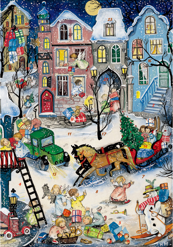 馬そり　［アドベントカレンダー］ KV0097 アドベントカレンダー クリスマス