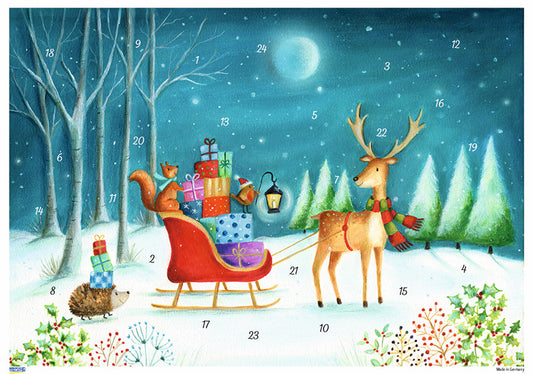 ギフトそり　［アドベントカレンダー］ KV0516 アドベントカレンダー クリスマス