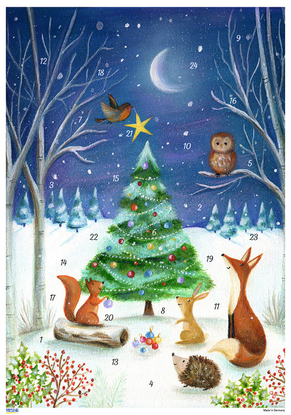 ツリーを見上げて　［アドベントカレンダー］ KV0519 アドベントカレンダー クリスマス