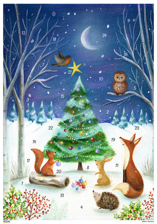 ツリーを見上げて　［アドベントカレンダー］ KV0519 アドベントカレンダー クリスマス