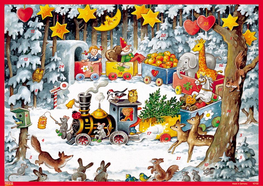 森の機関車　［アドベントカレンダー］ KV10102 アドベントカレンダー クリスマス KORSCH VERLAG コルシュ社 ドイツ