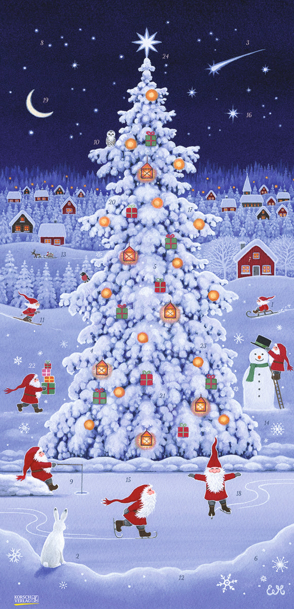 氷上のツリー　［アドベントカレンダー］ KV11746 アドベントカレンダー クリスマス KORSCH VERLAG コルシュ社 ドイツ