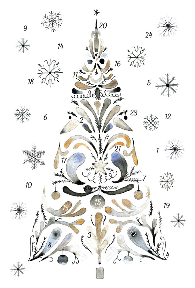 ホワイトツリー　［アドベントカード］ KV12497 アドベントカレンダー クリスマス KORSCH VERLAG コルシュ社 ドイツ