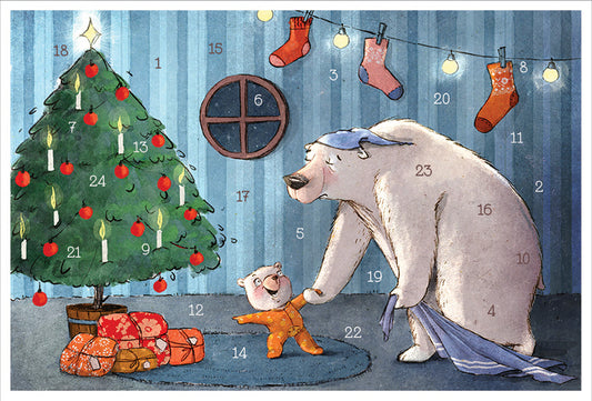 おやすみしろくま　［アドベントカード］ KV2517 アドベントカレンダー クリスマス