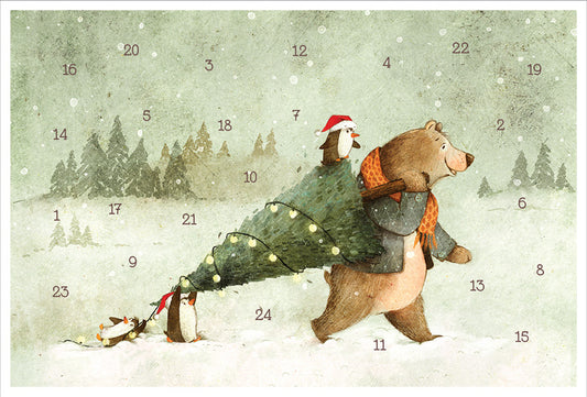 ツリーの配送　［アドベントカード］ KV2519 アドベントカレンダー クリスマス