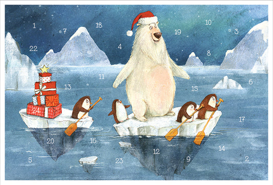 流氷でおとどけ　［アドベントカード］ KV2520 アドベントカレンダー クリスマス
