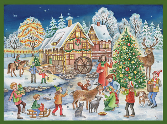 川沿いの村　［アドベントカレンダー］ RS162 アドベントカレンダー クリスマス