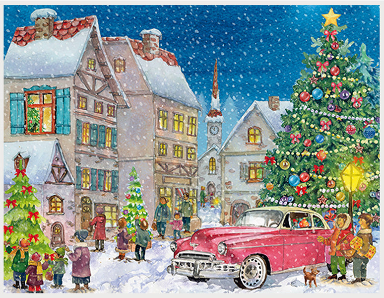 車とクリスマス　［アドベントカレンダー］ RS163 アドベントカレンダー クリスマス