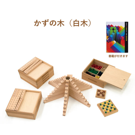 【10月24日から予約受付予定】 かずの木(白木) 208006 童具館 【お届け：12月頃発送予定】　数量限定　積木 数学 アート