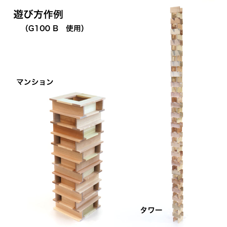 予約在庫限り・納期は2026年夏頃】WAKU-BLOCK45 G100 B 童具館 積み木