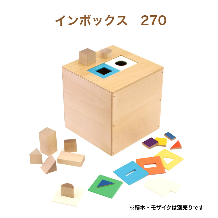 【在庫あり・即納】インボックス270　童具館　数量限定 型はめ 穴落とし 積木　210029
