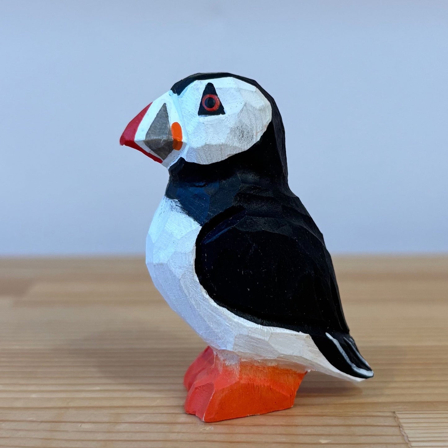 【wudimals ツノメドリ】ウディマル 41026  木製 動物 ウディマル オブジェ フィギュア  インテリア